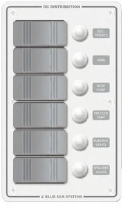 Blue Sea Systems - 6 Pos. Vertical White Panel - 8273