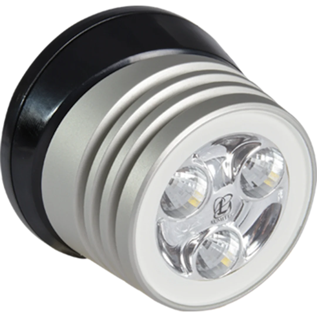 Lumitec Zephyr LED Spreader/Deck Light -Brushed, Black Base - White Non-Dimming