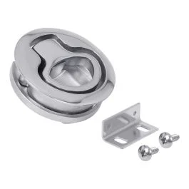 Stainless Steel Slam Latch with Cable Actuator, 2" Cutout Size