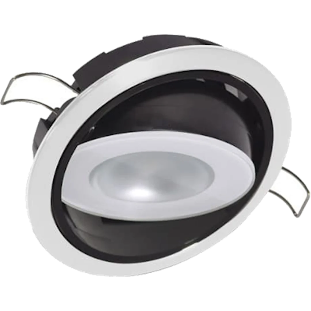 Lumitec Mirage Positionable Down Light - Spectrum RGBW Dimming - White Bezel