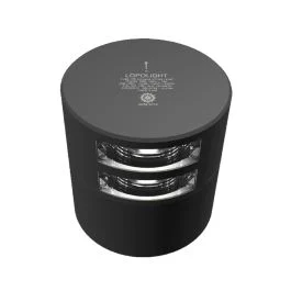 Lopolight Series 301-106 - Double Stacked Stern Light - 3NM - Horizontal Mount - White - Black Housing