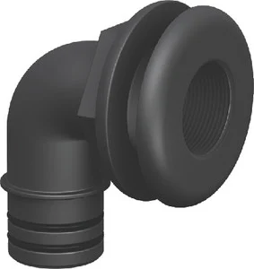 Flow Rite - 1-1/8  Thru-hull Elbow Threadd - MA-044-QLB