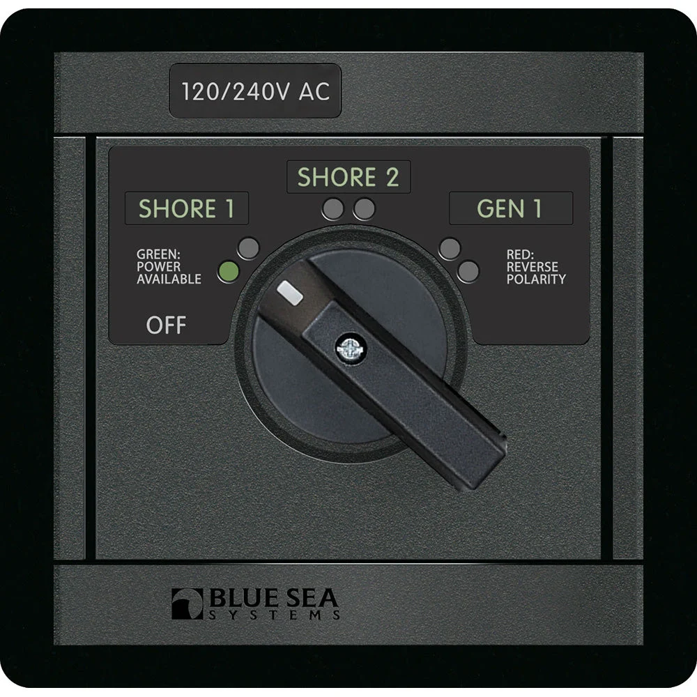 Bue Sea 120/240v AC Rotary 65A Off + 3 Sources