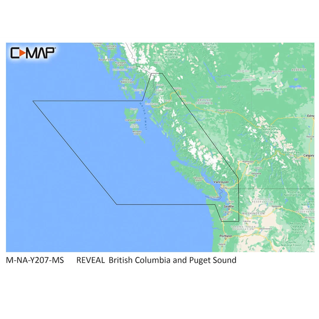 C-MAP M-NA-Y207-MS Columbia & Puget Sound REVEAL™ Coastal Chart