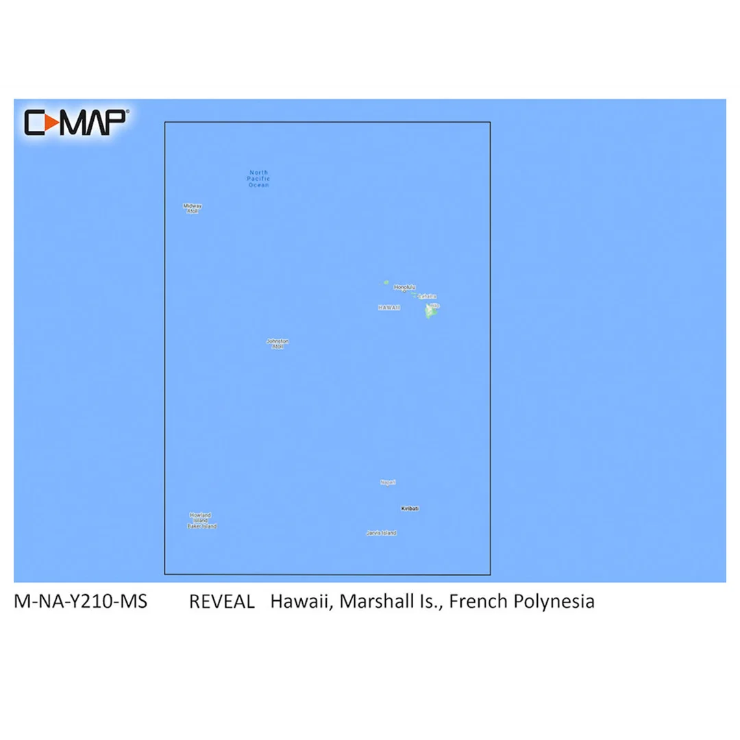 C-MAP M-NA-Y210-MS Hawaii Marshall Islands French Polynesia REVEAL™ Coastal Chart