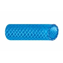 Trident Marine 5/8" x 50' Boxed Reinforced PVC (FDA) Cold Water Feed Line Hose - Drinking Water Safe - Translucent Blue