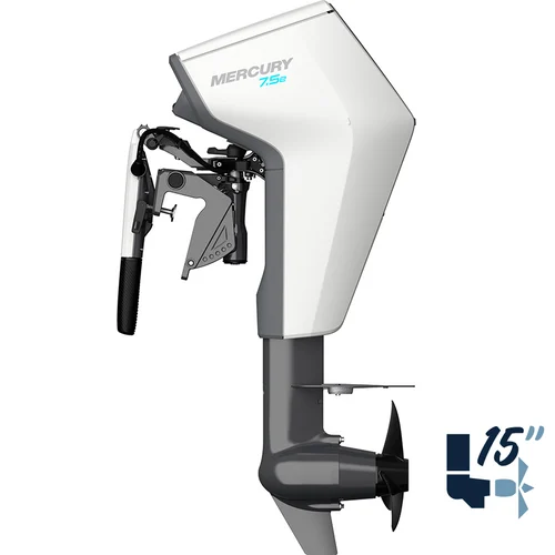 New Mercury Avator 7.5ESH 15" Shaft Electric Tiller Outboard 1001E991A
