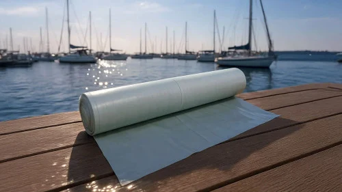 24 x 37 BioAqualife Biodegradable BioWrap Marine Boat Shrink Wrap Roll and Tape Kit - 7.5 MIL - Green