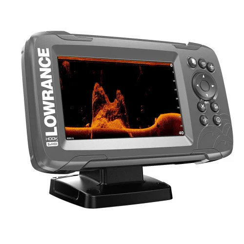 Lowrance HOOK-5x 5" GPS SplitShot Fishfinder w/Track Plotter Transom Mount SplitShot Transducer