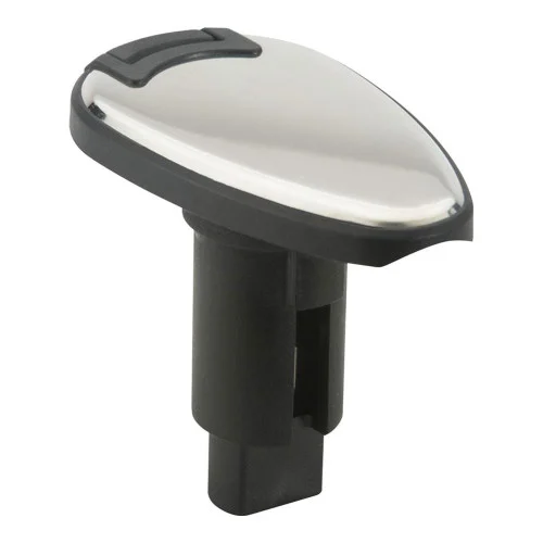 Attwood LightArmor Plug-In Base - 3 Pin - Stainless Steel - Teardrop 910T3PSB-7