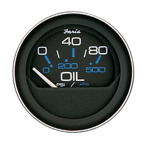 OPEN BOX Faria Marine Boat Coral 2" Oil Pressure Gauge (80 PSI) 13002
