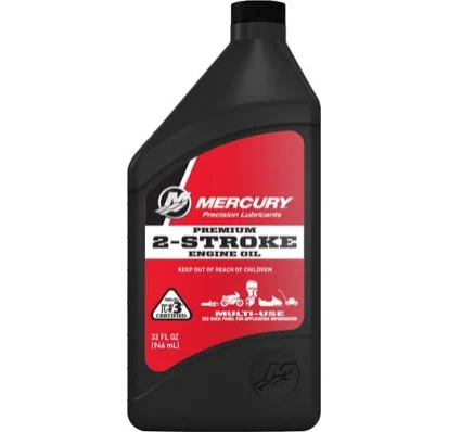 OEM Mercury Marine Two Stroke Premium Outboard Oil TCW3 Quart 92-858021K01 92-8M0229787
