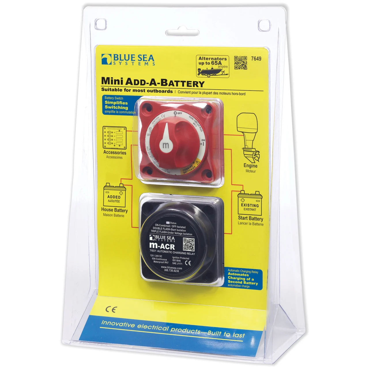 Blue Sea Systems 7649-BSS Mini Add-A-Battery Kit - 65A - 7649-BSS