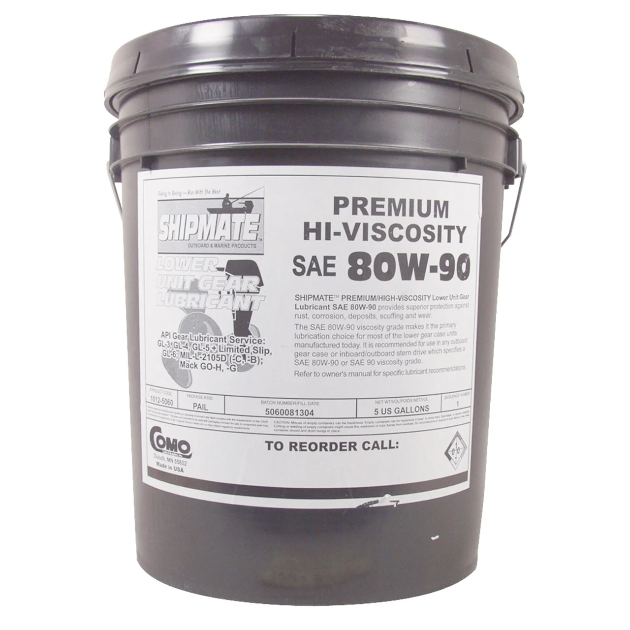 Shipmate 1012-5062 Premium High Performance Lower Unit Gear Lubricant SAE 80W-90 - 5 Gallon - 70000506205