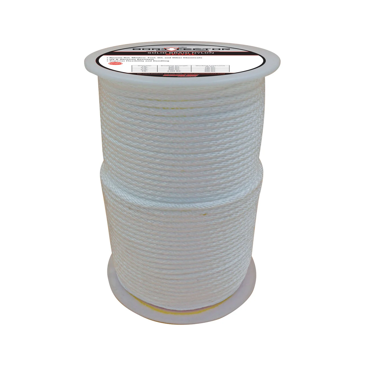 Extreme Max 3006.2195 BoatTector Solid Braid Nylon Rope - 1/4" x 500', White - 3006.2195