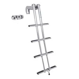 316 Stainless Steel Telescoping Dive Door Ladder with Wide Mount Block