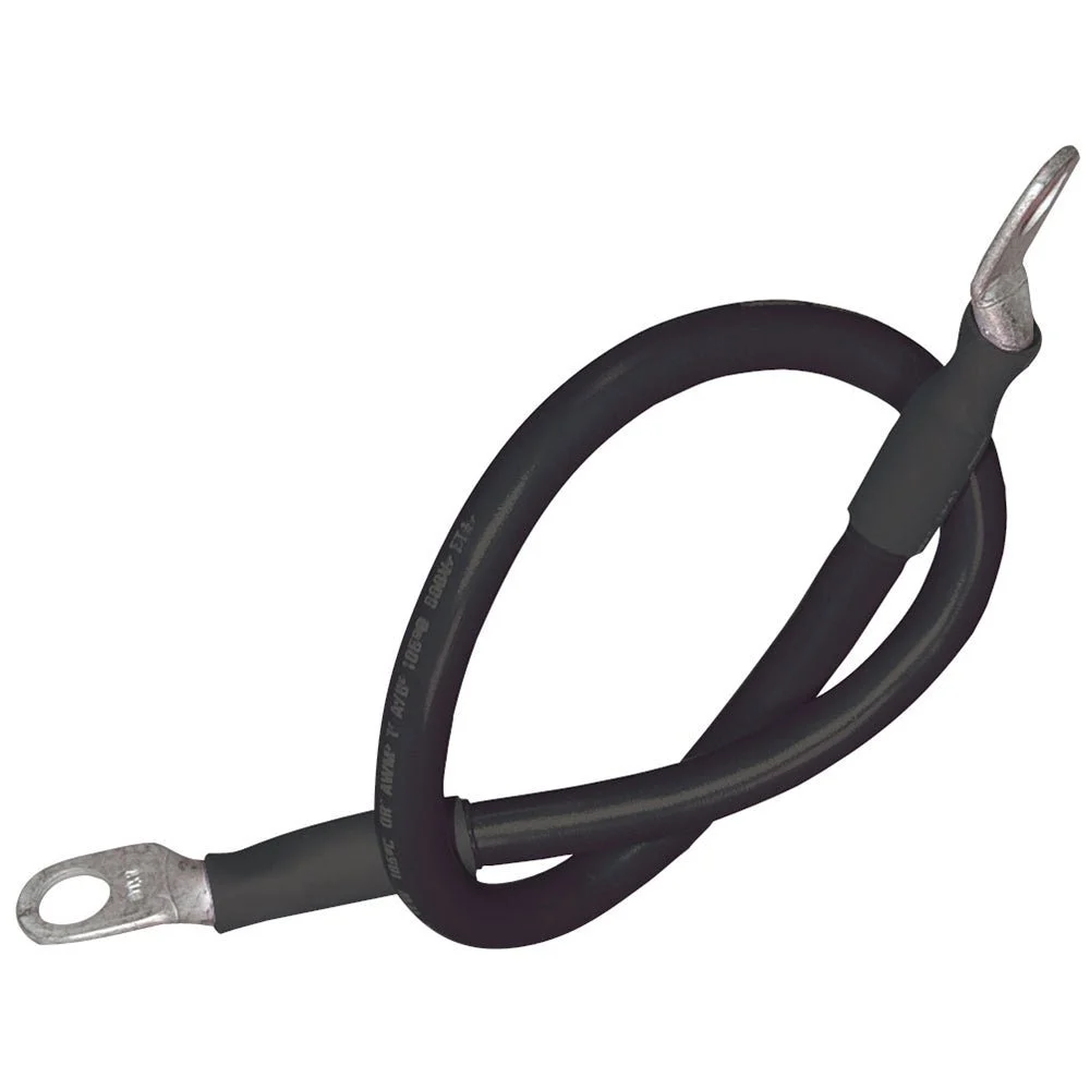 Ancor Battery Cable Assembly, 4 AWG (21mm²) Wire, 5/16" (7.93mm) Stud, Black - 48" (121.9cm) – Marine Boat Replacement Part