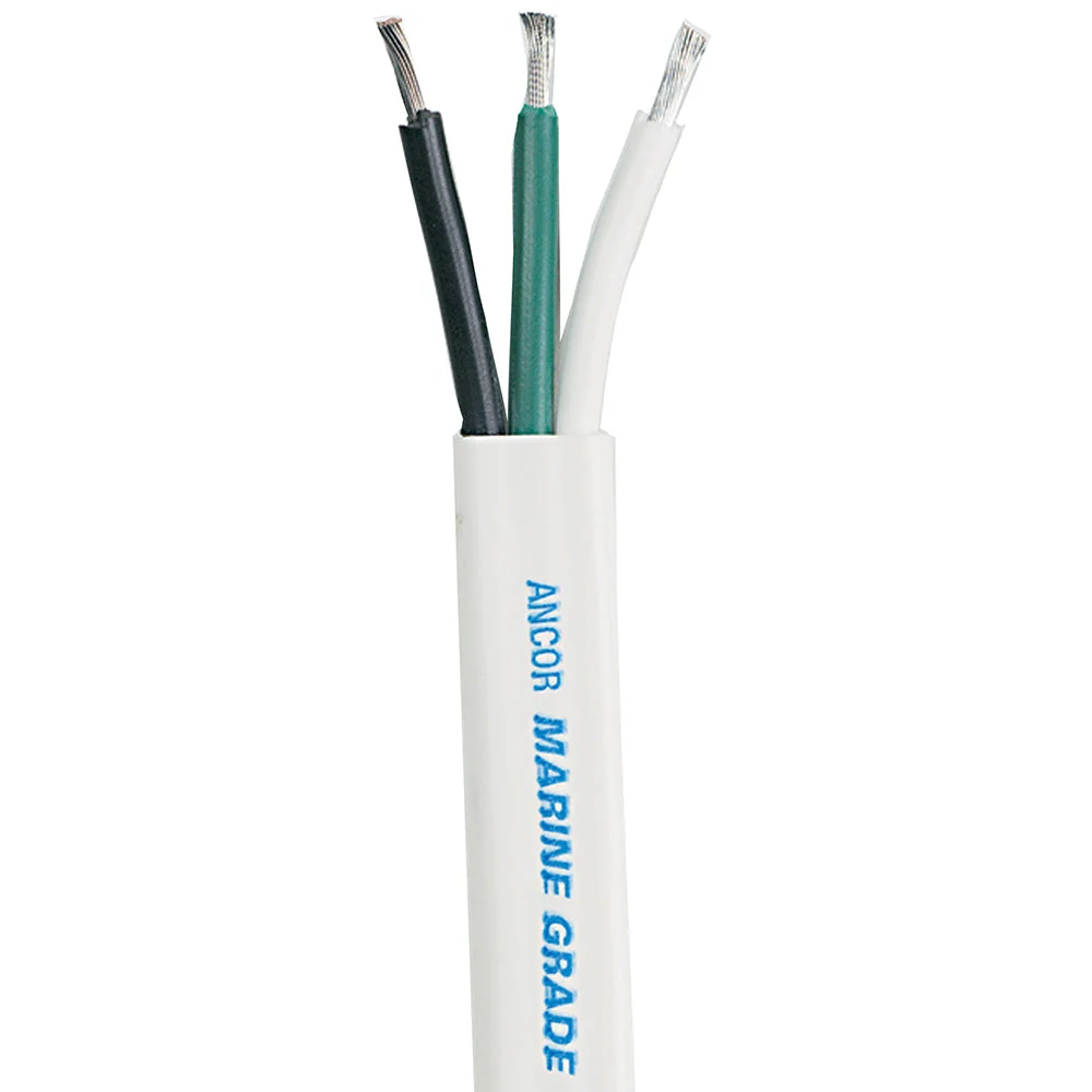 Ancor White Triplex Cable - 10/3 AWG - Flat - 500'