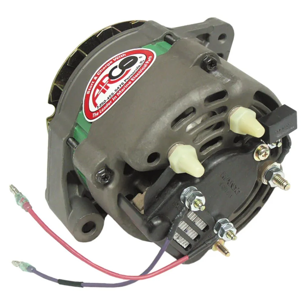 ARCO Marine Outboard Premium Replacement Alternator w/Multi-Groove Serpentine Pulley - 12V & 65A