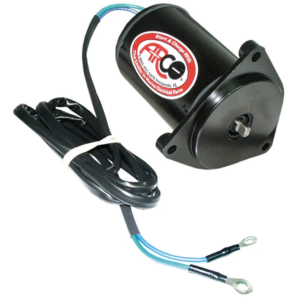 ARCO Marine 90 hp Outboard Replacement Outboard Tilt Trim Motor - Yamaha, 2-Wire, 3 Bolt, Flat Blade