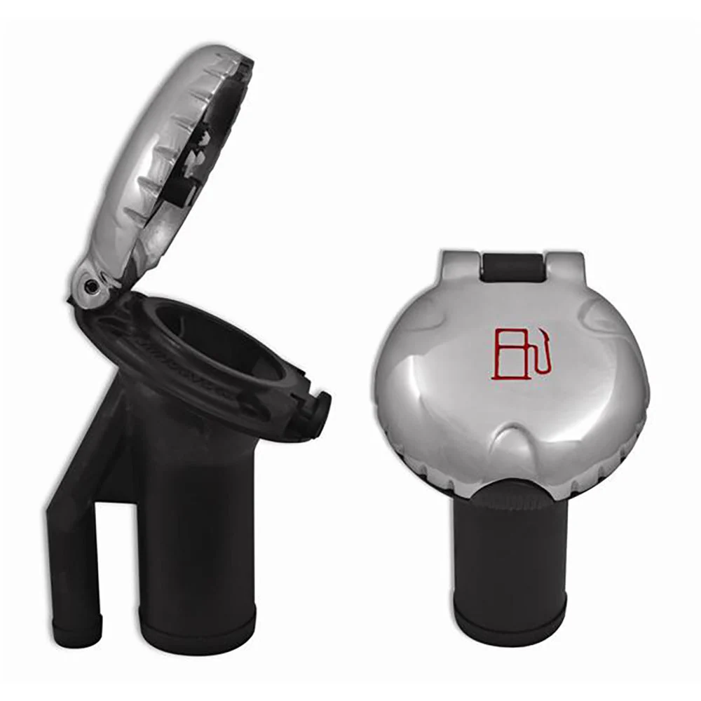 Attwood Marine Deck Fill f/Pressure Relief Systems - Angled Body & Scalloped Stainless Steel Cap
