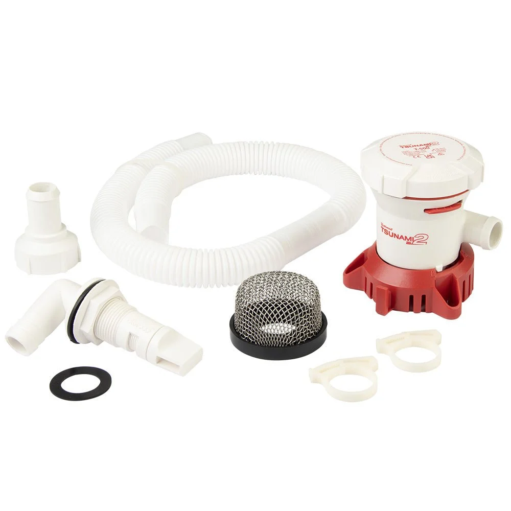Attwood Marine Tsunami MK2 T500 Manual Bilge Pump w/Installation Kit - 500 GPH & 12V