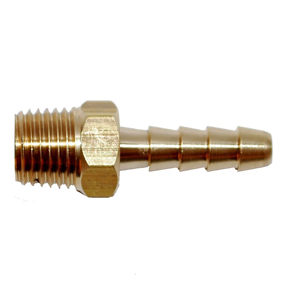 Attwood Marine Universal Brass Fuel Hose Fitting - 1/4" NPT x 3/8" Barb