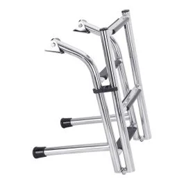 Boat Transom Ladder Fold Up - 4-Step - Extended Standoff