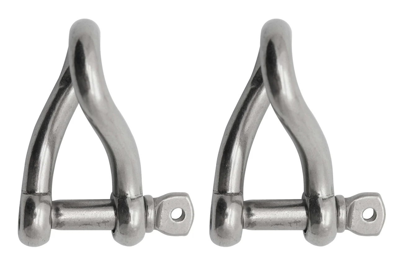 Extreme Max 3006.8216.2 BoatTector Stainless Steel Twist Shackle - 5/16", 2-Pack - 3006.8216.2