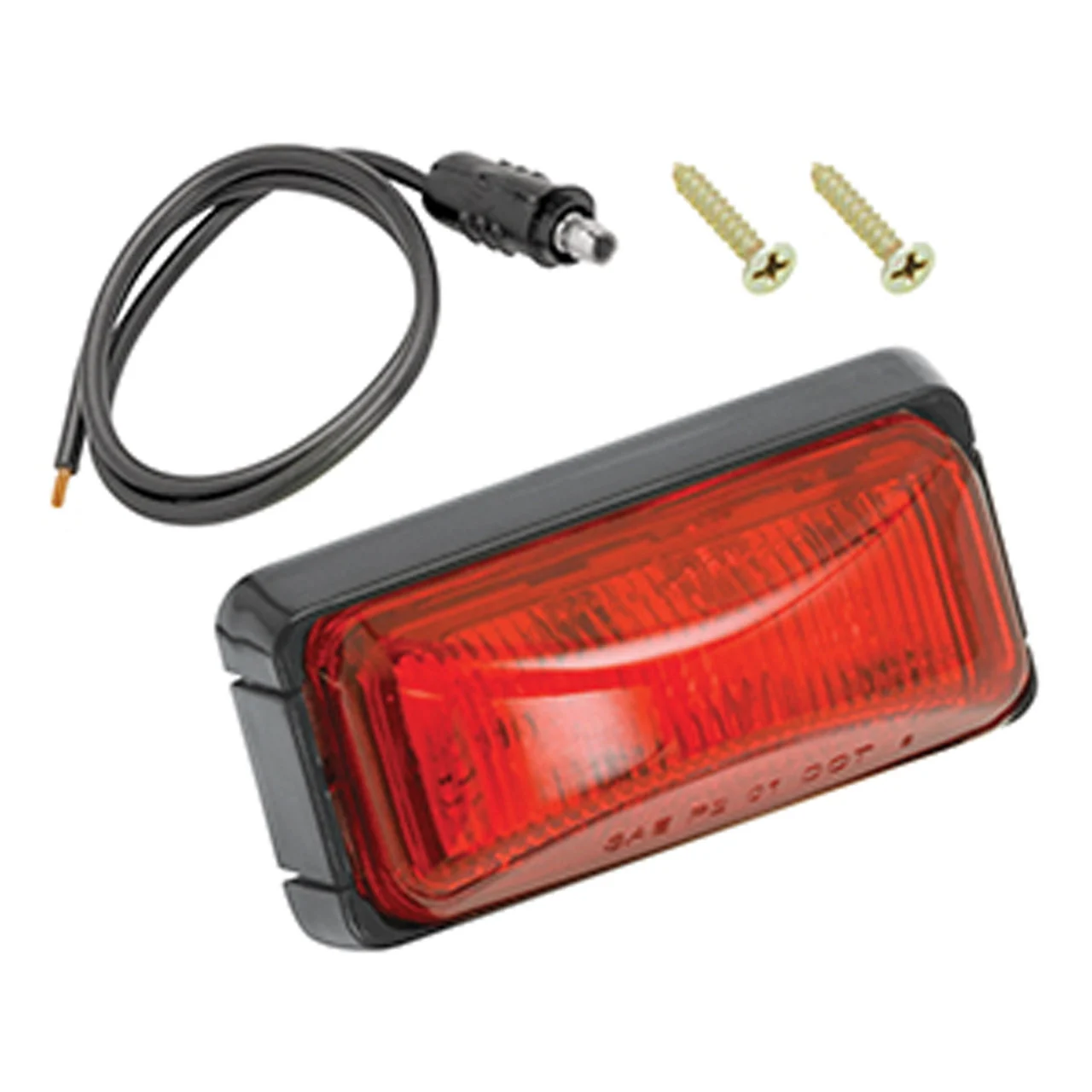 Wesbar 203293 Side Marker Clearance Light - Red w/ Black Housing - 203293
