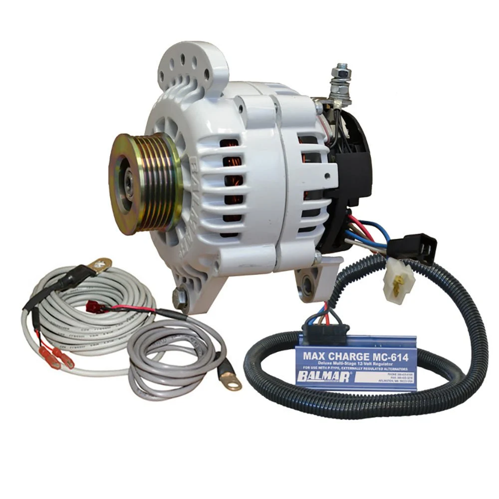 Balmar Alternator 120 AMP 12V 3.15" Dual Foot Saddle K6 Pulley Regulator & Temp Sensor – Marine Boat Replacement Part