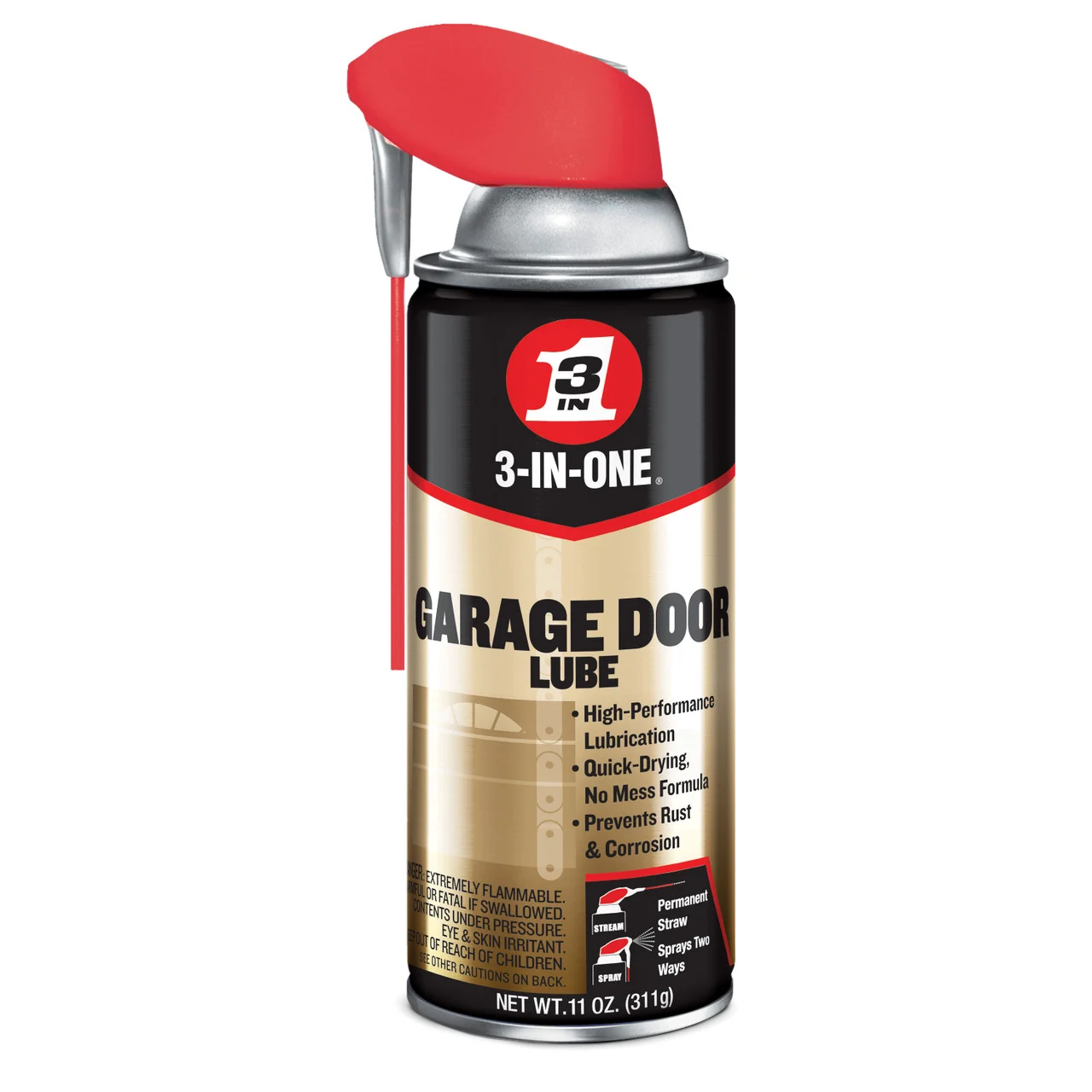 WD40 100581 3 In 1 Dry Garage Door Lube Spray - 11 oz. - 100581