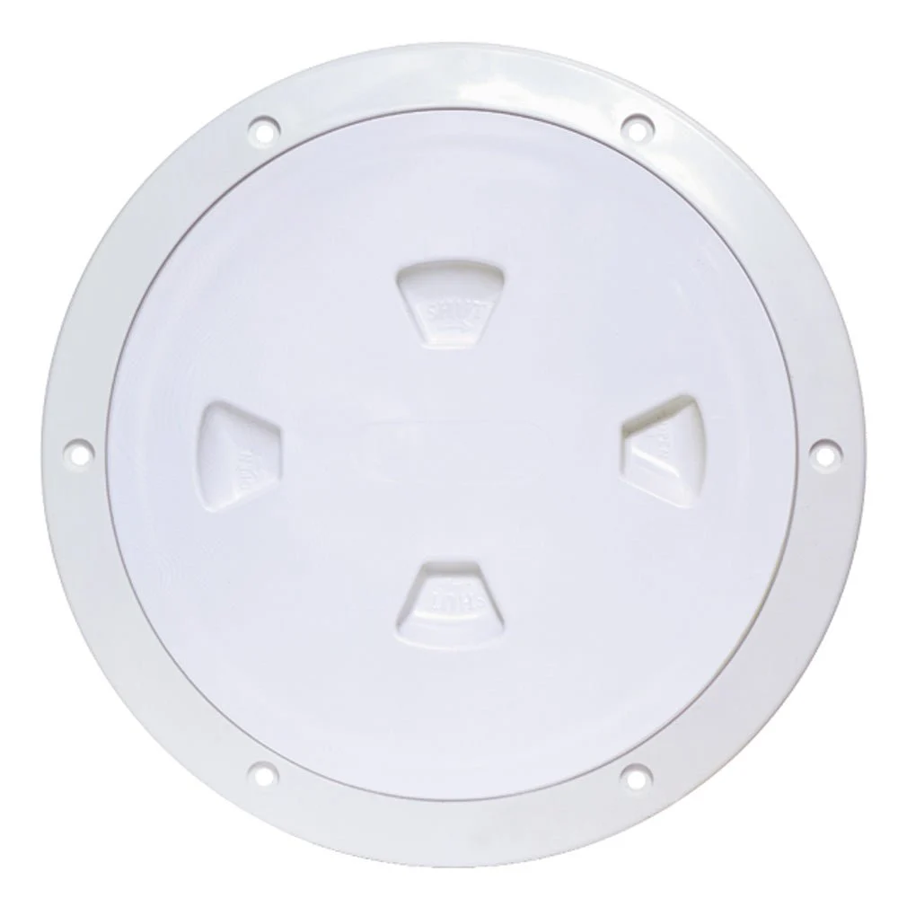 Beckson Marine Beckson 8" Smooth Center Screw-Out Deck Plate - White