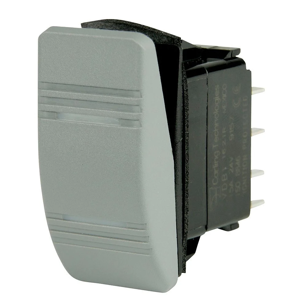 BEP Marine BEP DPDT Contura Switch - 2-Amber LEDs - Gray - ON/ON