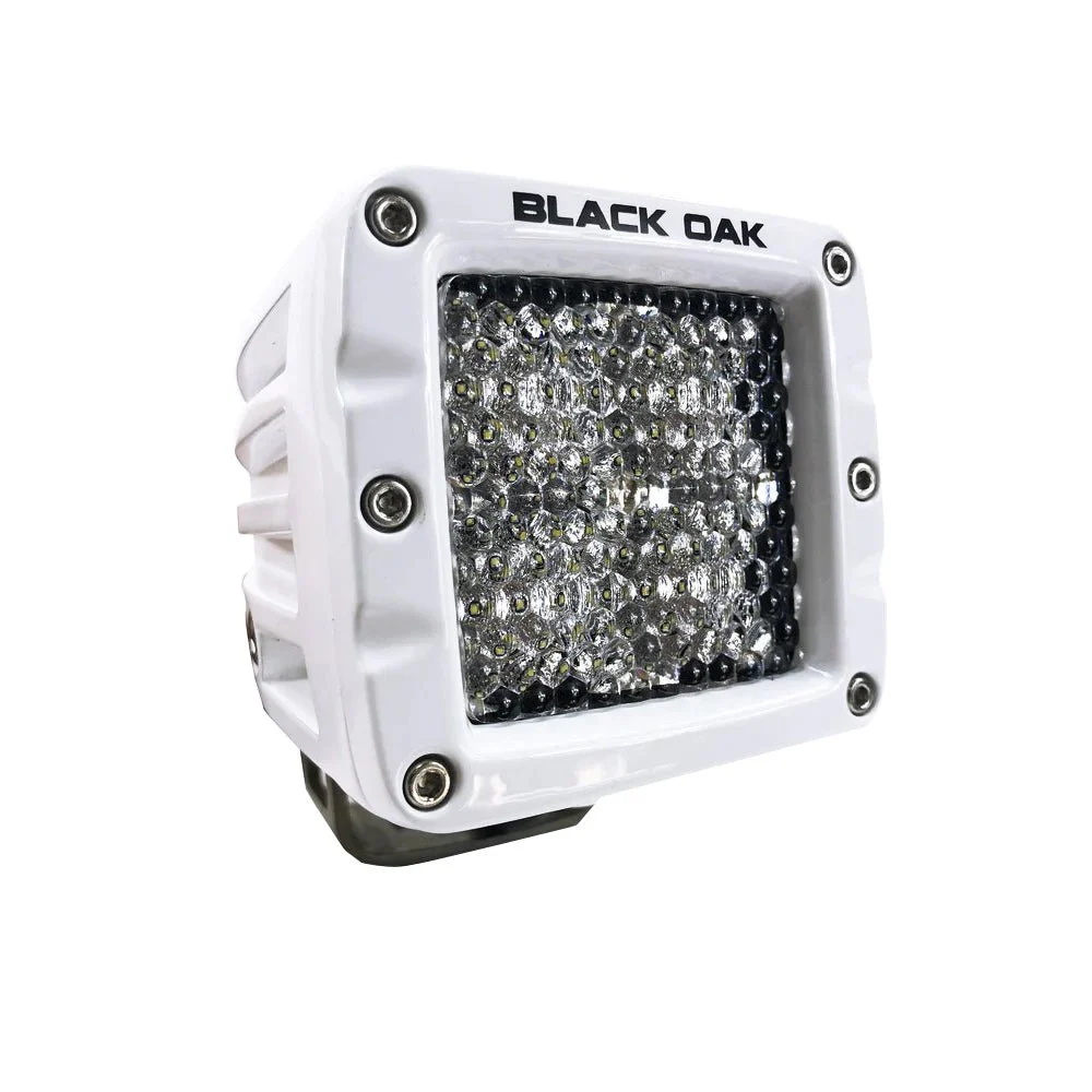 Black Oak LED Black Oak 2" Marine LED Pod Light - Diffused Optics - White Housing - Pro Series 3.0