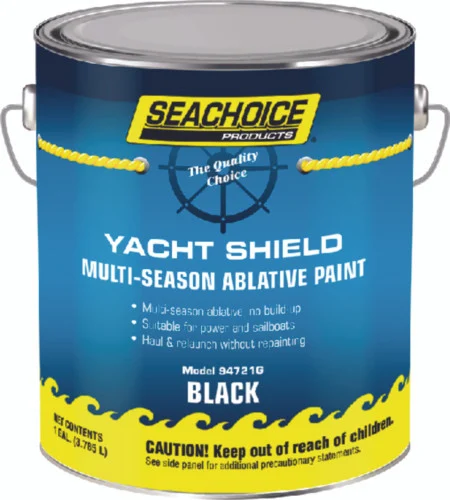 SeaChoice Boat BLACK Yacht Shield Multi-Season Antifouling Bottom Paint Gallon 94721G