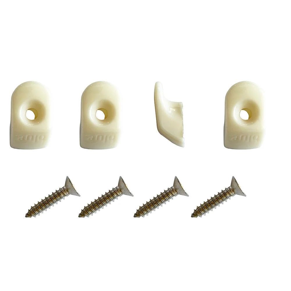 Blue Performance White Hooks & Screws - 4 Pieces – Marine Boat Replacement Part
