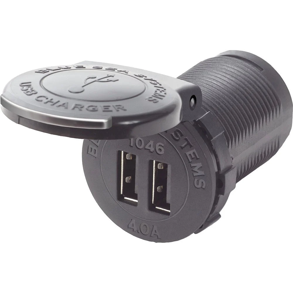 Blue Sea Systems 1046 48V Dual USB Charger Socket Mount – Marine Boat Replacement Part