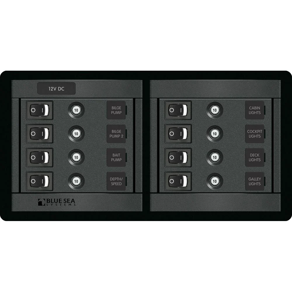 Blue Sea 1456 8 Position Switch CLB Horizontal