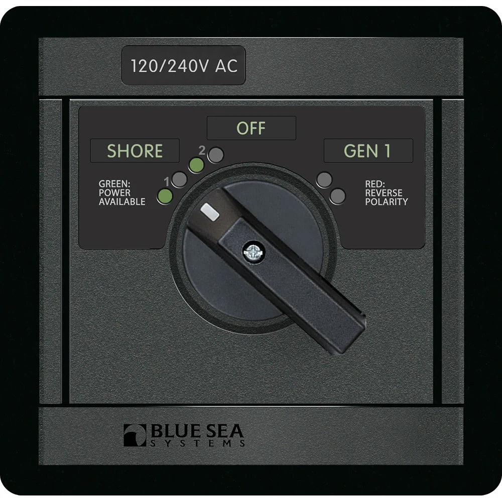 Blue Sea 1480 10/240V AC Rotary 65A OFF + 2 Sources 2x120V/1x240V