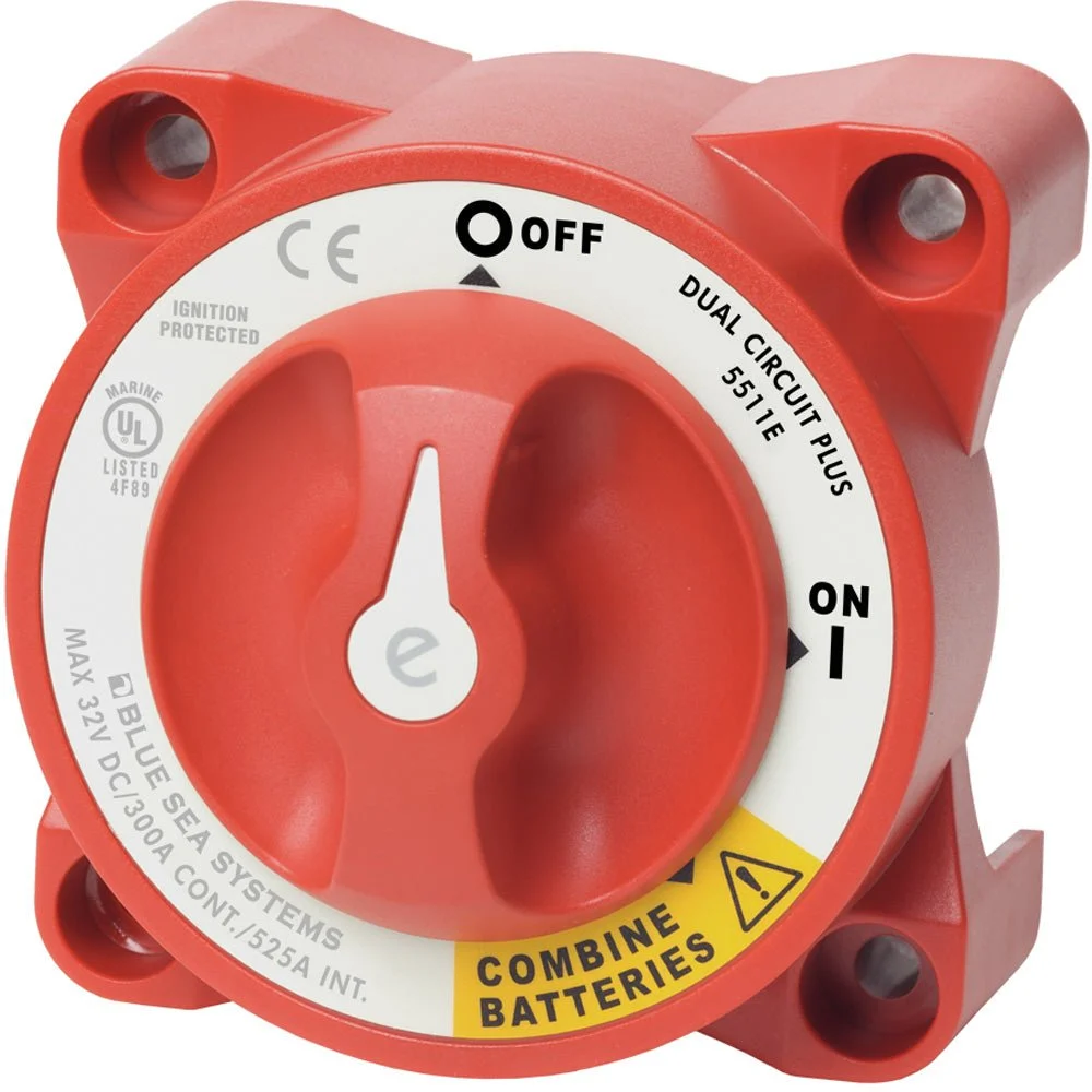 Blue Sea Systems 5511E e-Series Dual Circuit Plus Battery Switch – Marine Boat Replacement Part