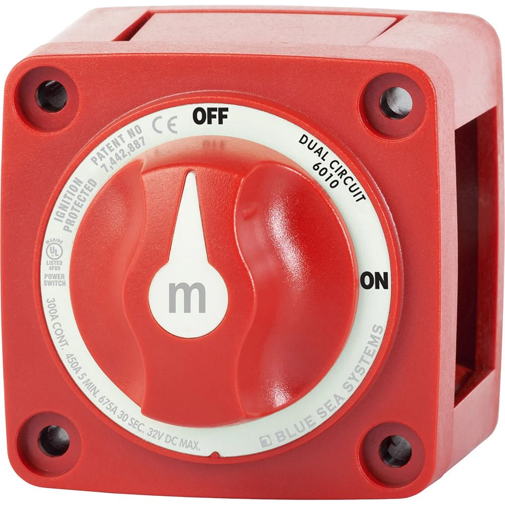 Blue Sea Systems 6010 m-Series (Mini) Battery Switch Dual Circuit – Marine Boat Replacement Part