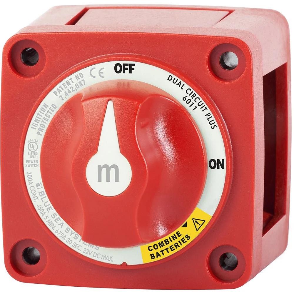 Blue Sea Systems 6011 m-Series (Mini) Battery Switch Dual Circuit Plus – Marine Boat Replacement Part