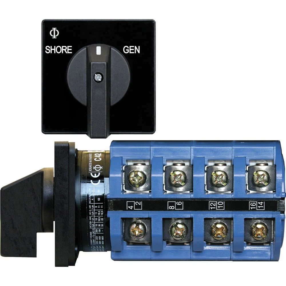 Blue Sea Systems 6337 Switch, AC 120V AC 30A OFF+2 Position – Marine Electrical Replacement Part