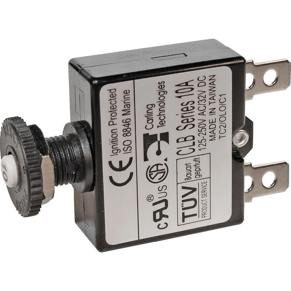 Blue Sea Systems 7050 3A Push Button Thermal with Quick Connect Terminals – Marine Boat Replacement Part