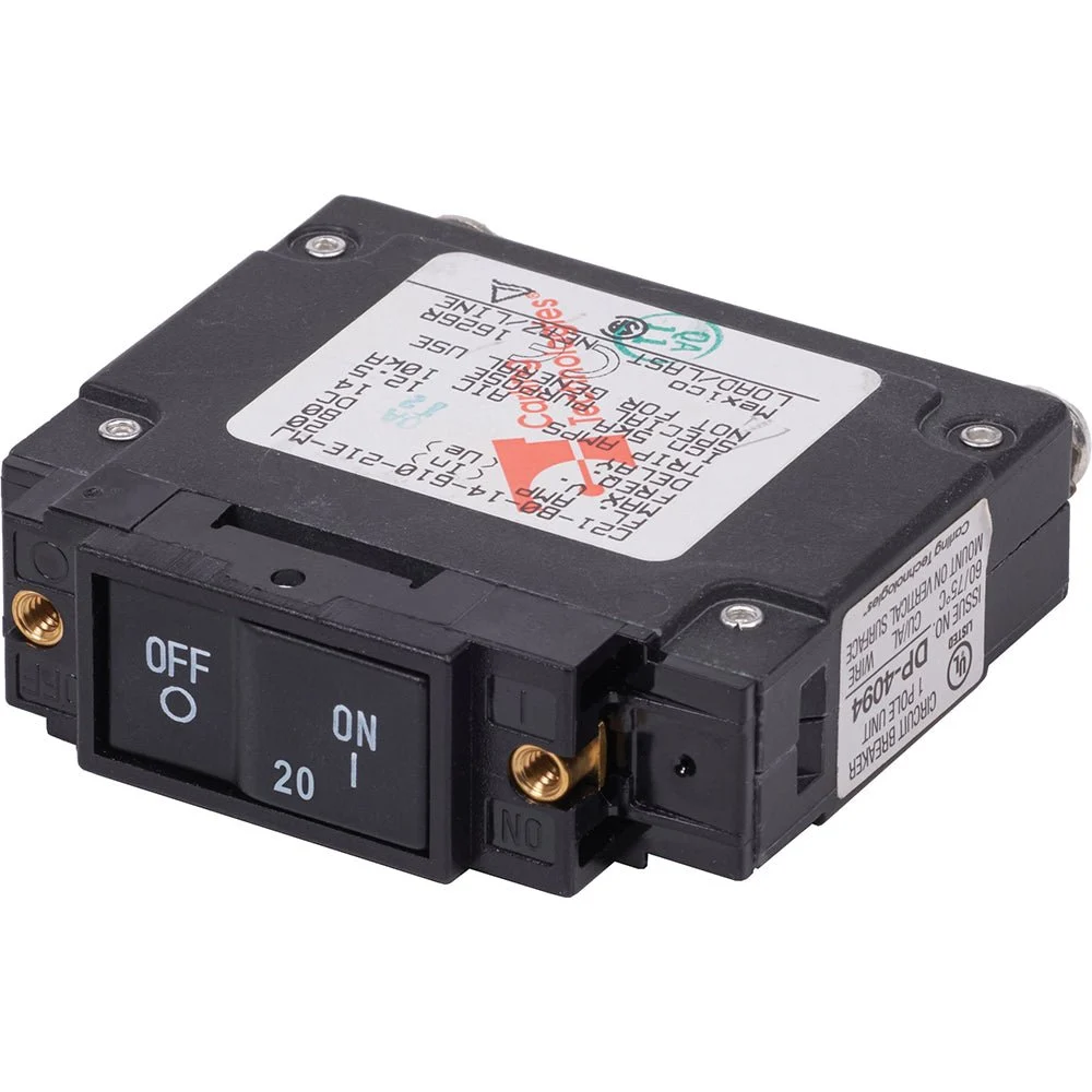 Blue Sea Systems 7443 UL-489 Circuit Breaker - 20A Flat Rocker – Marine Boat Replacement Part