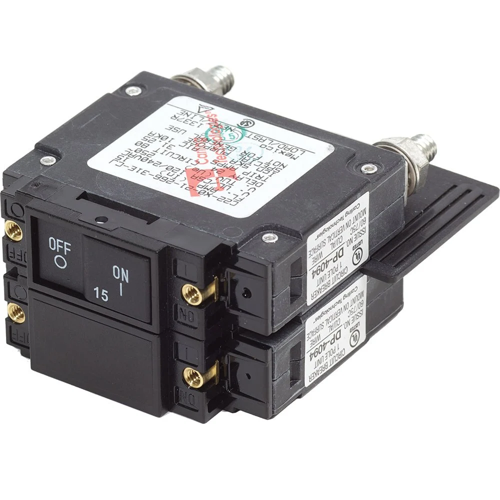 Blue Sea Systems 7462 UL-489 Circuit Breaker - 15A Flat Rocker – Marine Boat Replacement Part