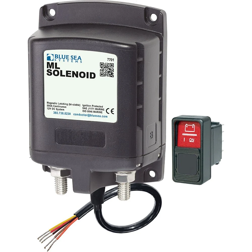 Blue Sea Systems Inboard 7701 ML-Series Solenoid w/Contura Switch 12VDC