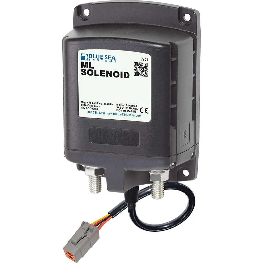 Blue Sea Systems 7701100 ML Solenoid 12V 500A w/Deutsch Connector – Marine Boat Replacement Part
