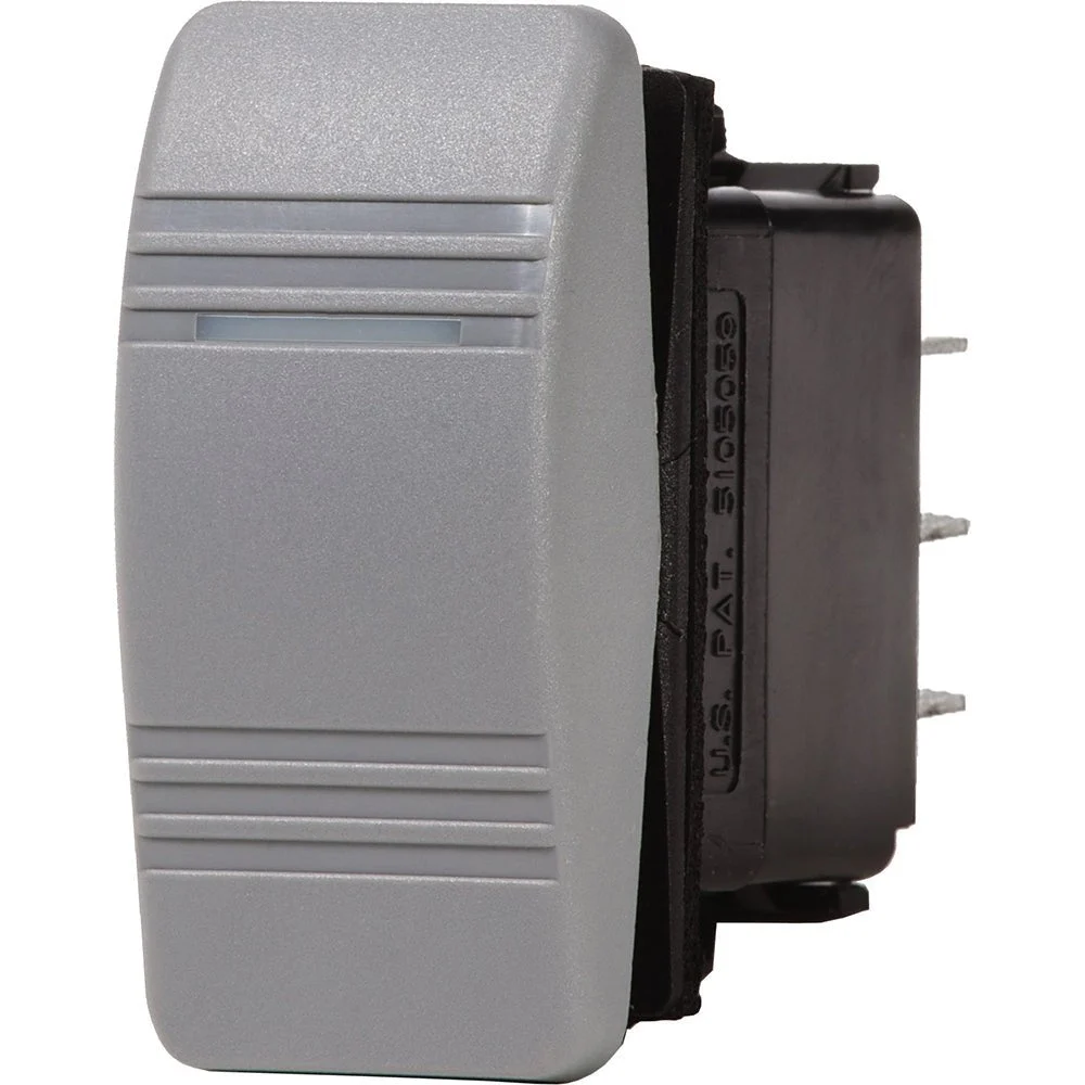 Blue Sea Systems 8230 Water Resistant Contura III Switch - OFF-ON - Grey – Marine Boat Replacement Part